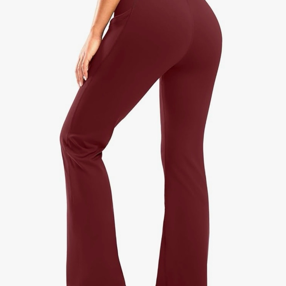 Women's Burgundy Flared Pants